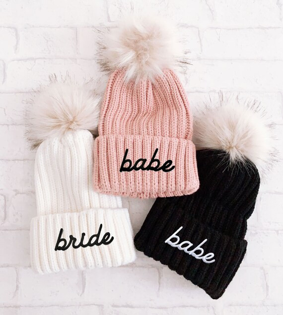 Bride Beanie Hats Babe Beanie Bridesmaid Beanies  Winter | Etsy | Etsy (US)