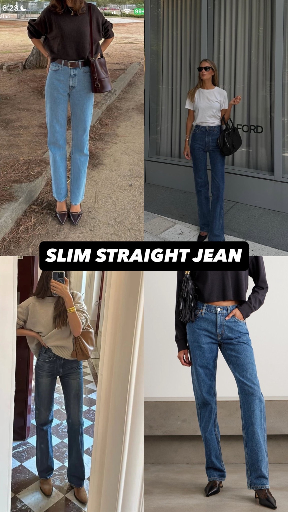 Slim straight leg jeans! 