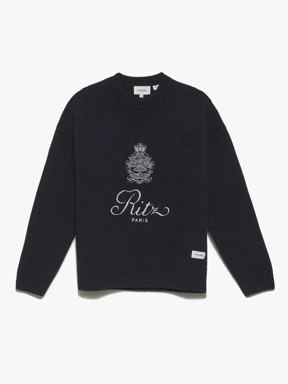 Ritz Women's Crewneck Sweater  in  Navy Multi | Frame Denim