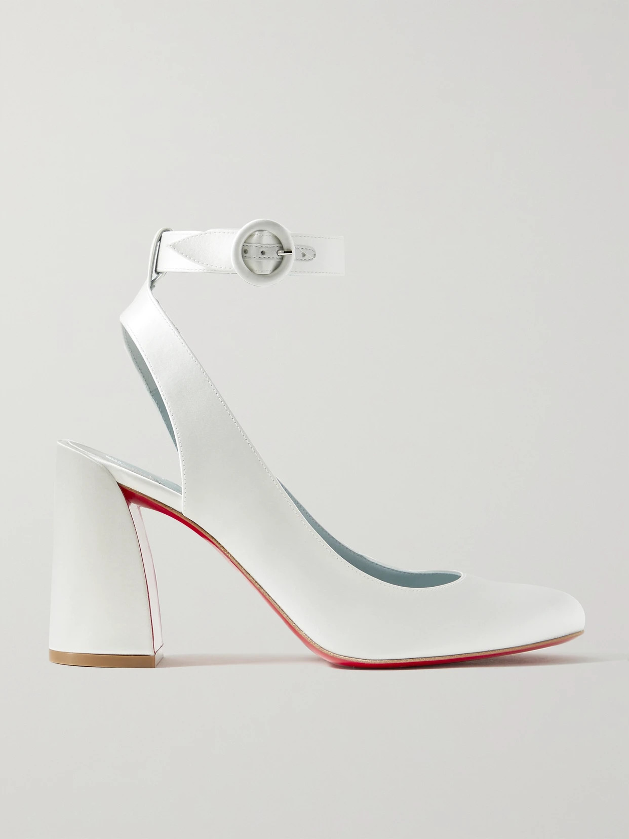 Christian Louboutin - Miss Sab 85 Satin Pumps - White | NET-A-PORTER (US)