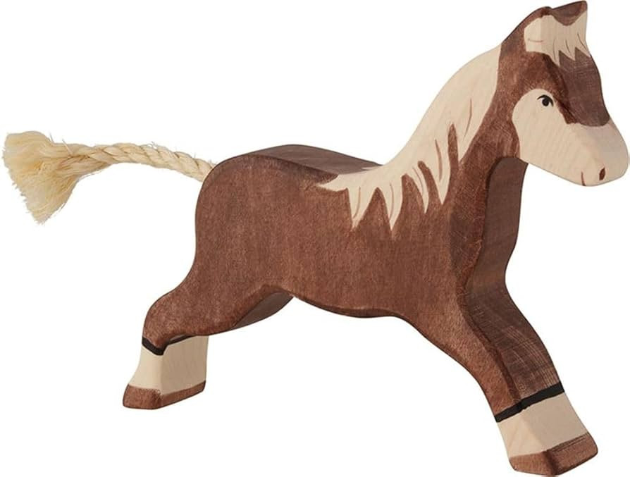 Holztiger Horse Running Toy Figure, Dark Brown | Amazon (US)