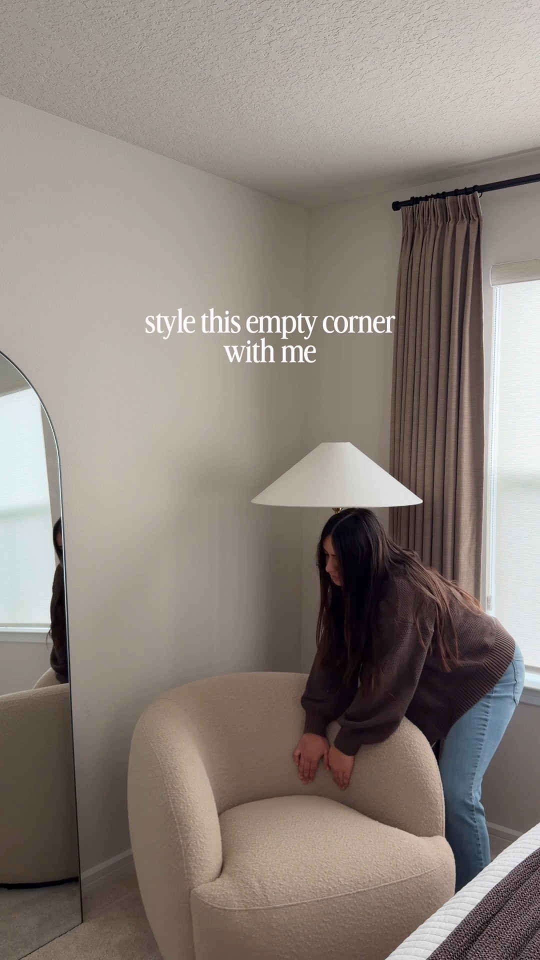 bedroom corner with @Quince 
#quincecreator
#accentchair #bedroomcorner

#LTKHome #LTKSeasonal #LTKSaleAlert