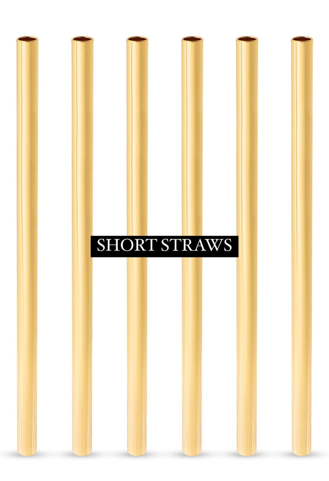 Viski Stainless Steel Cocktail Straws with Gold Finish, Eco-Friendly Reusable Short Metal Straws, 5 Inch Set of 6

#LTKhome #LTKfindsunder50