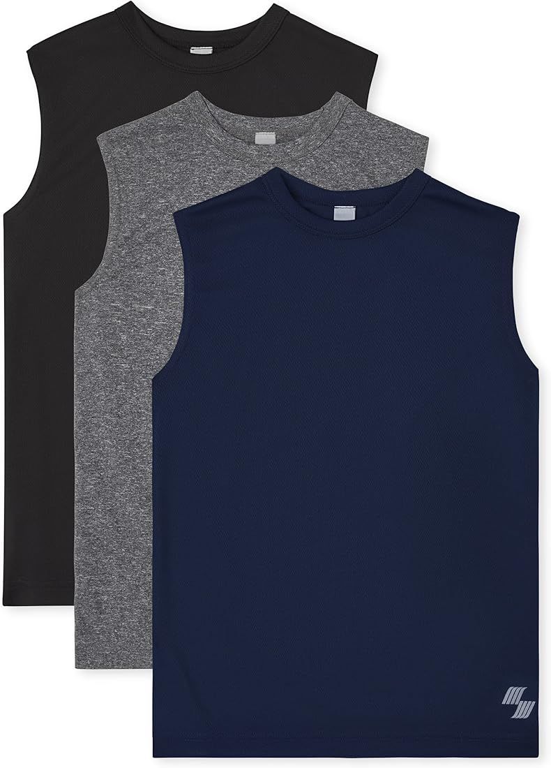 The Children's Place Boys' Athletic Tank Top, Quick Dry, 3 Pack | Amazon (US)