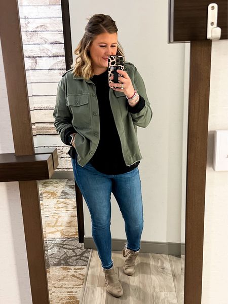 Traveling home from our little anniversary getaway and this is my #ootd. We have a birthday party as soon as we get back, so I chose a comfy/casual look. 

My jacket is from Target last season, and it’s no longer available but I was able to link similar options from Amazon  

#LTKfamily #LTKstyletip #LTKcurves