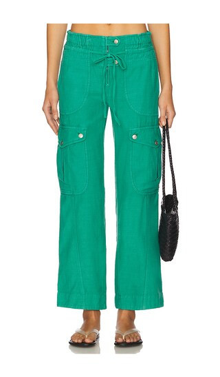 Free People Park Ave Pant in Green. - size M | Revolve Clothing (Global)