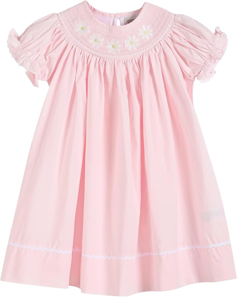 Lil cactus Baby and Girls Smocked Bishop Dress | Amazon (US)