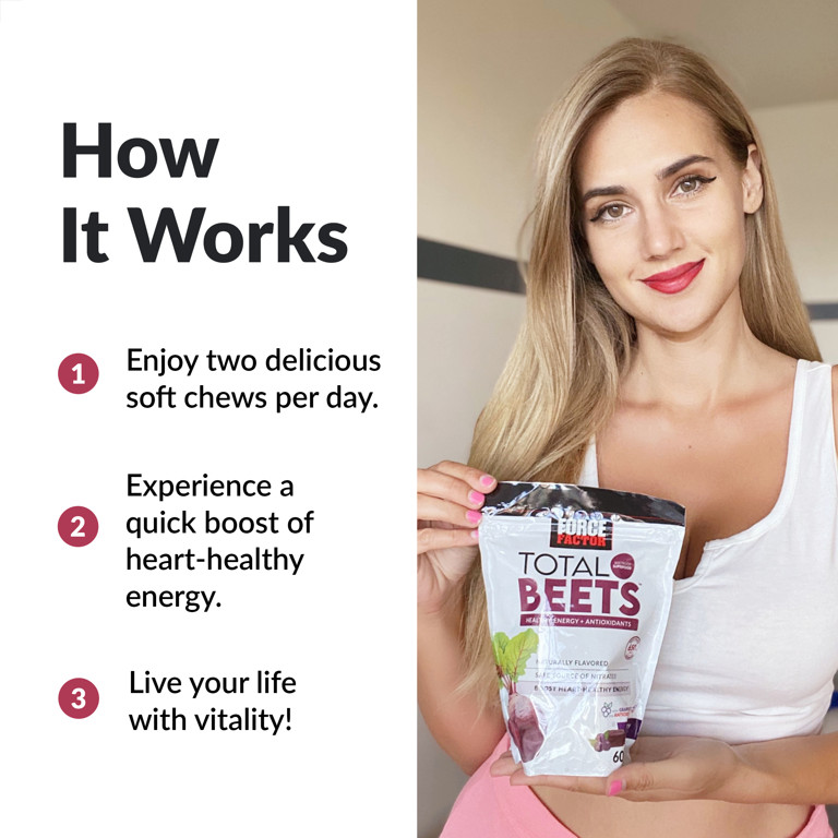 Force Factor Total Beets Soft Chews with Beetroot Supplement, 60 Chews | Walmart (US)