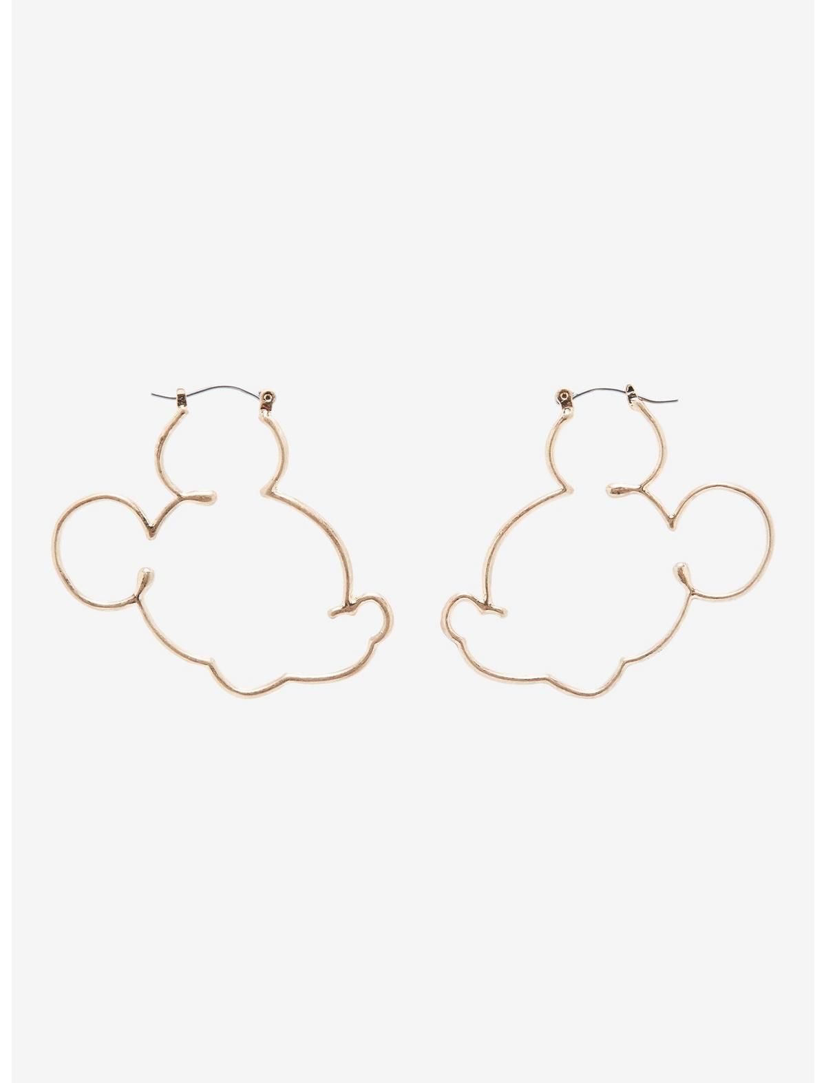 Disney100 Mickey Mouse Outline Hoop Earrings | Hot Topic | Hot Topic