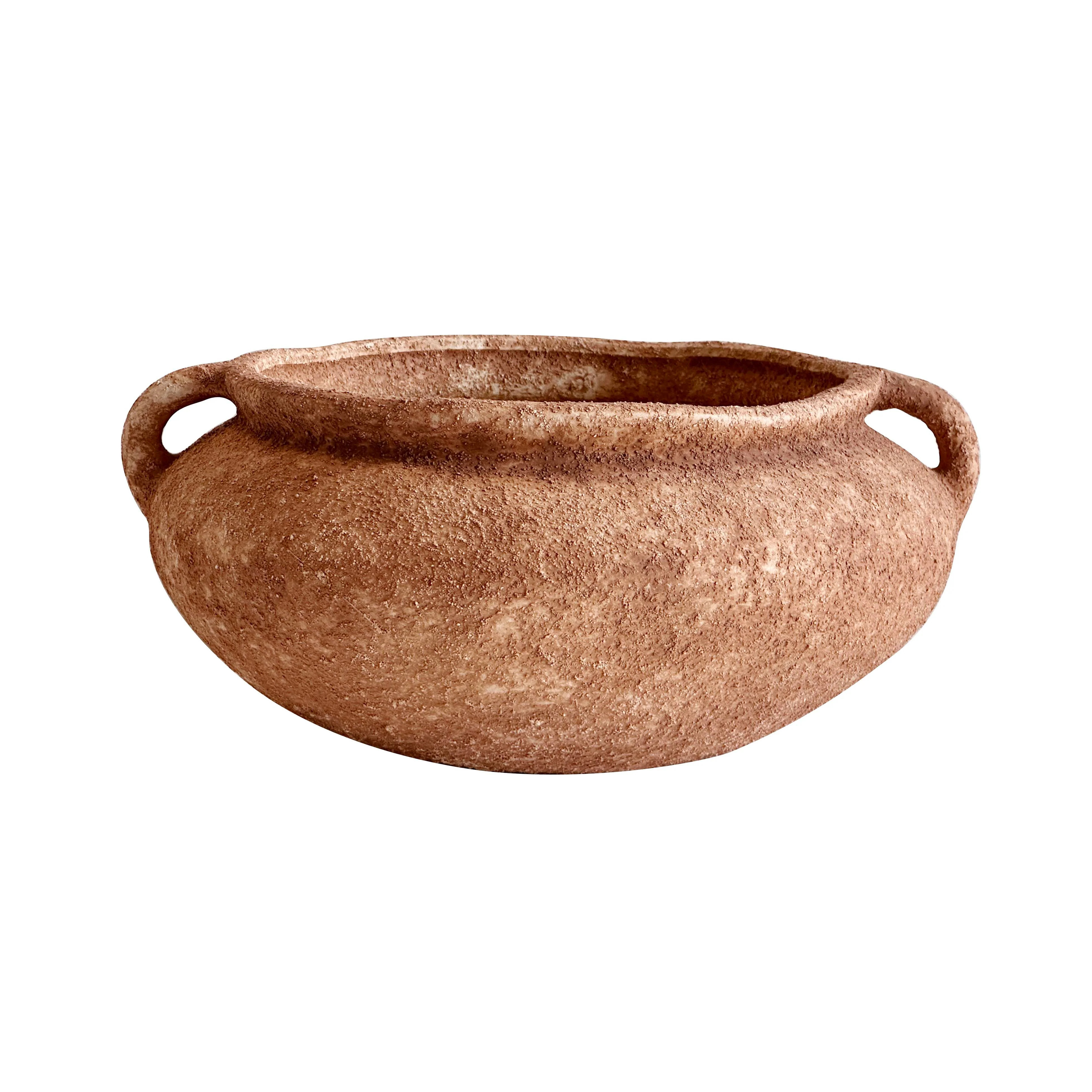 Earthenware Wide Bowl with Handles | TOV Furniture