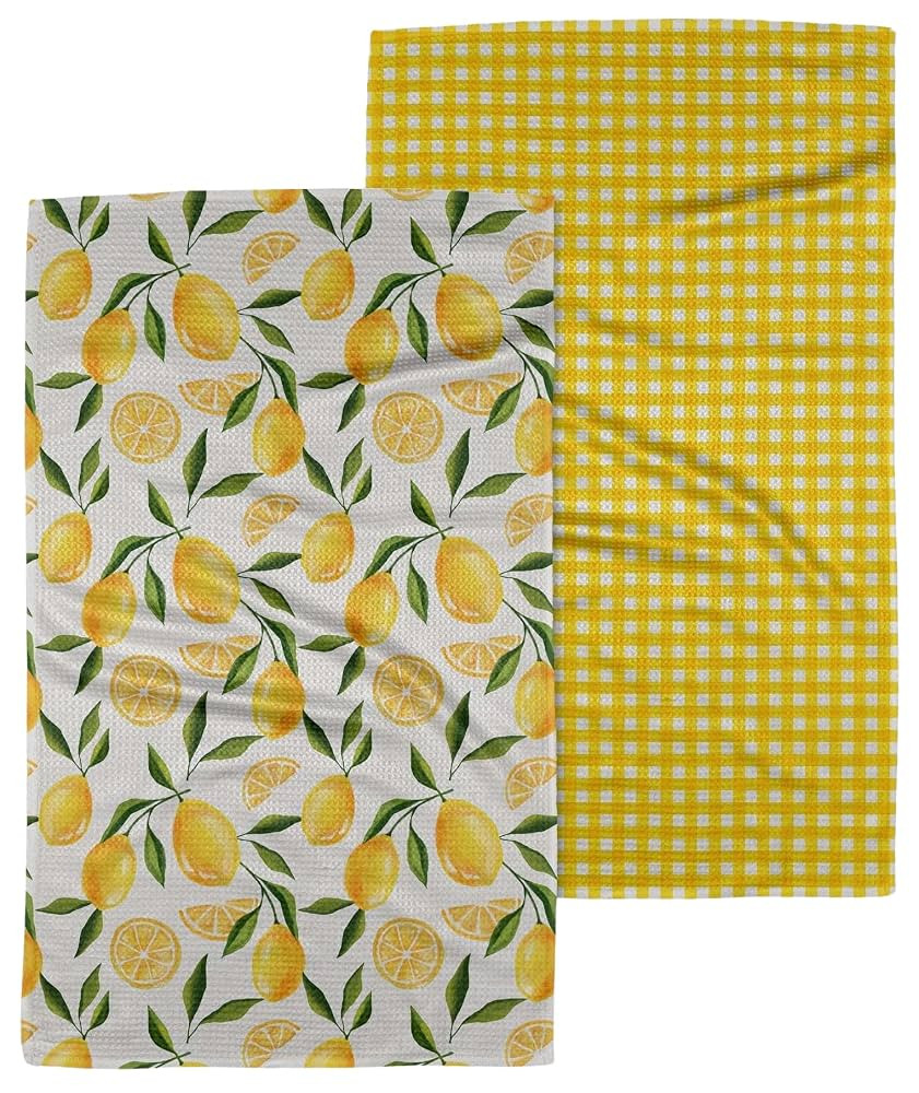 GEOMETRY Spring Kitchen Towels - Quick Dry Microfiber Cloth Spring & Summer Dish Towels for Kitch... | Amazon (US)
