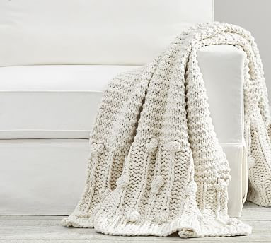 Edilon Bobble Knit Throw | Pottery Barn (US)