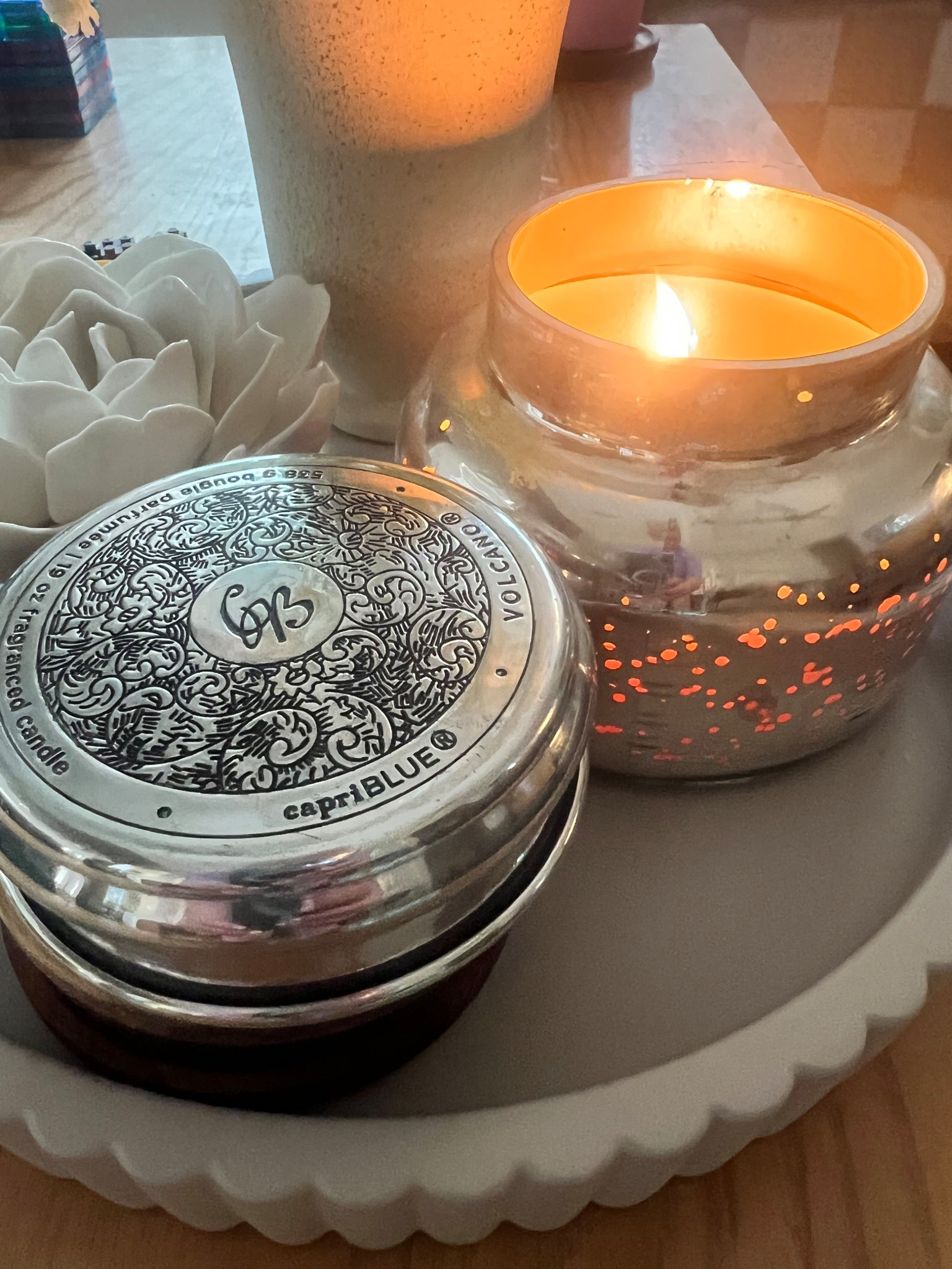 The prettiest candle 🕯️ so calming! 

#LTKHome #LTKFindsUnder100 #LTKGiftGuide