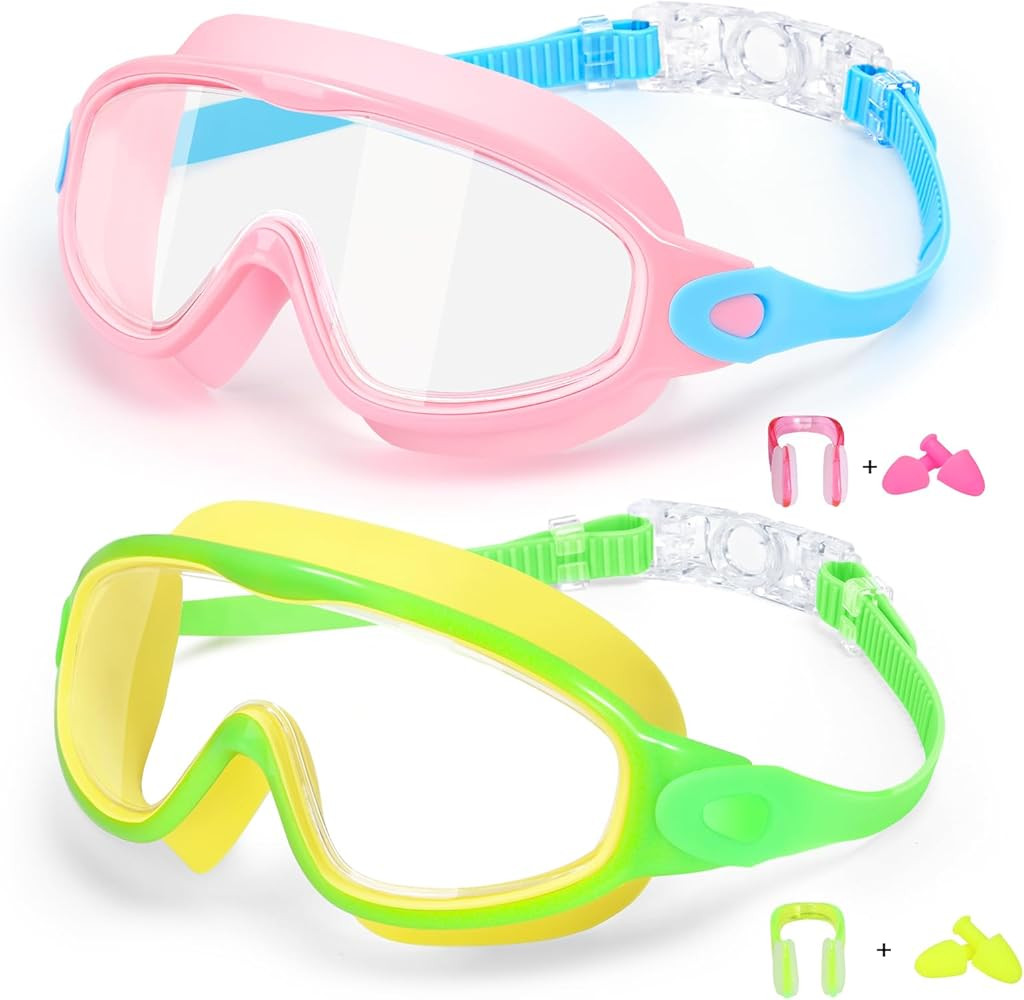EverSport 2 Pack Kids Swimming Goggles, Anti-fog Swim Goggles for Toddler Girls Boys 3-15 | Amazon (US)