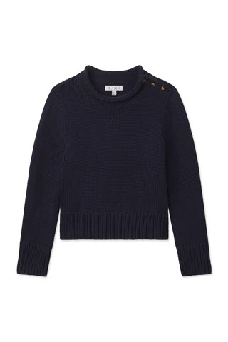 Jane Cotton Sweater in English Navy | Lake Pajamas