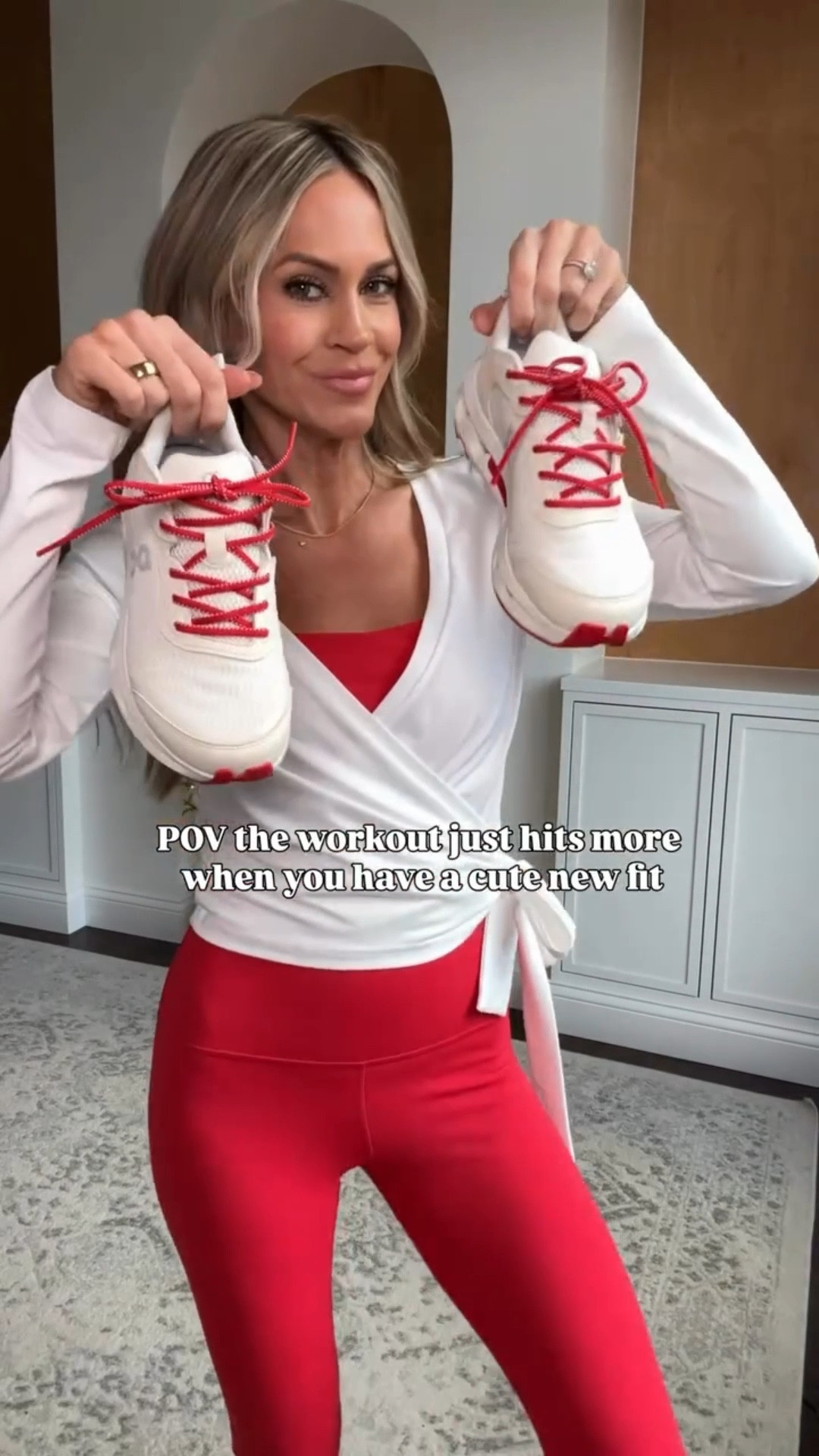 

New year, new workout set - love the red but comes in other colors! High waisted leggings with coordinating workout tank and the cutest wrap top. Add a cute oversized puffer to complete the look for an elevated casual mom on the go outfit

#momoutfits #casualoutfitinspo

#LTKfitnessgoals #LTKmomlife #LTKActive