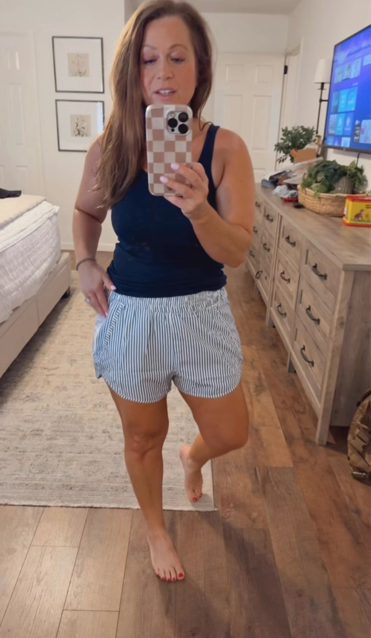 My favorite brand of athletic shorts now come in stripes and gingham !!! 
So many color options too!

I and a size 6, and wear a medium

#LTKOver40 #LTKPetite #LTKootd