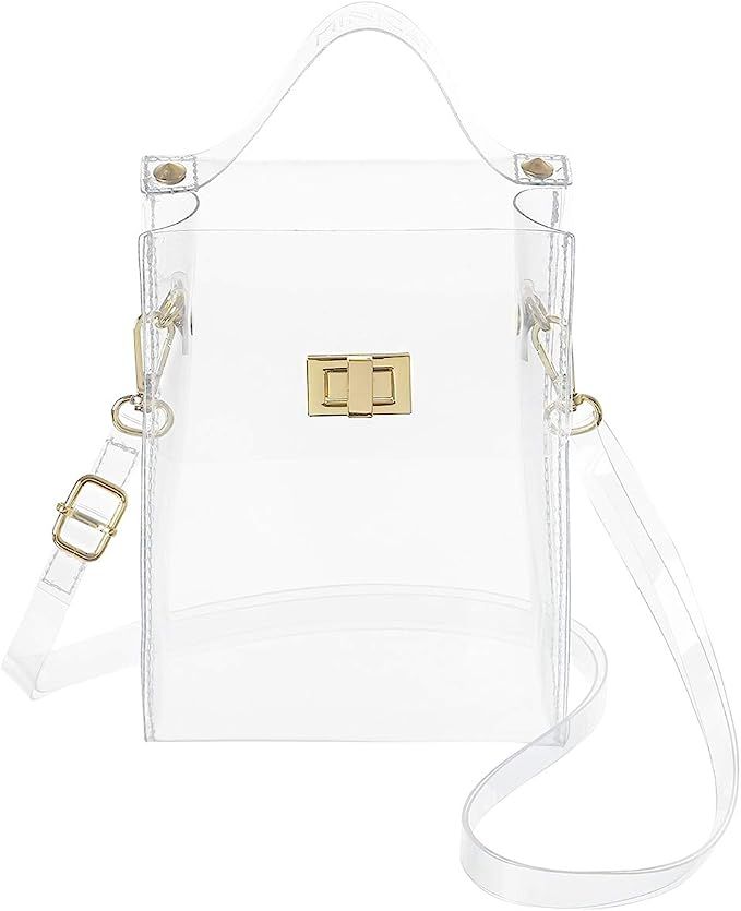 MINICAT Clear Small Crossbody Bags Stadium Approved Cell Phone Jelly Purse Shoulder Bag For Women | Amazon (US)