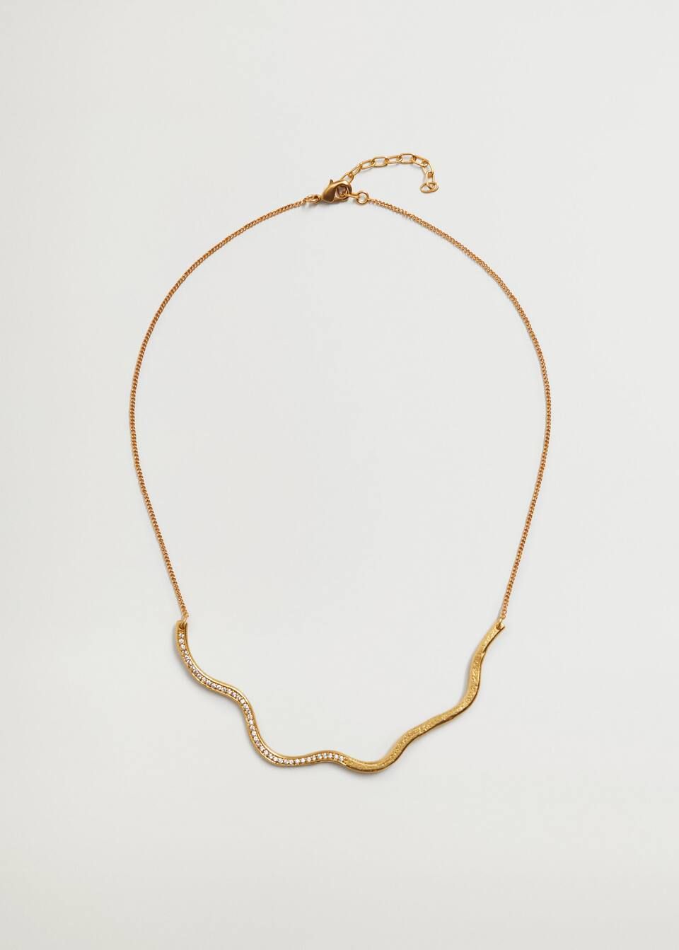 Embossed asymmetrical necklace | MANGO (US)