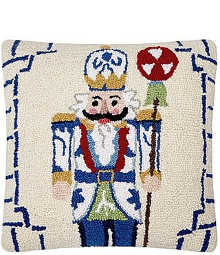 Peking Handicraft Chinoiserie Nutcracker Wool Hook Pillow | Dillard's