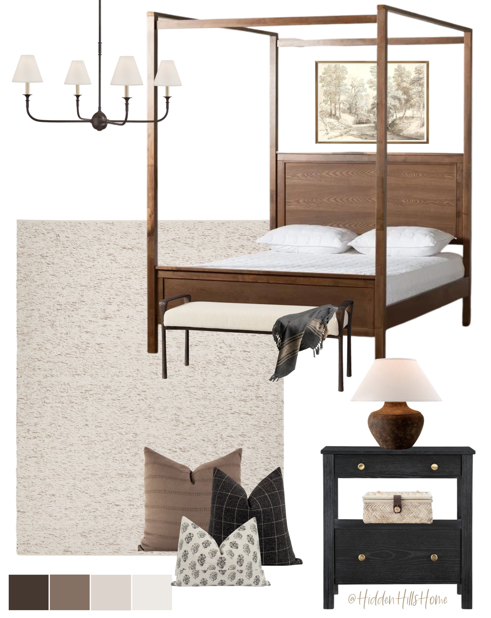 Bedroom decor on sale, canopy bed, master bedroom mood board, primary bedroom design, bedroom Inspo #bedroom 

#LTKCyberWeek #LTKsalealert #LTKhome