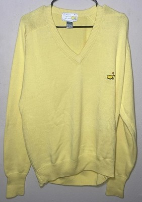 Masters Jacket Augusta National Golf Shop Sweater Yellow Outdoor Vintage Men XL | eBay US