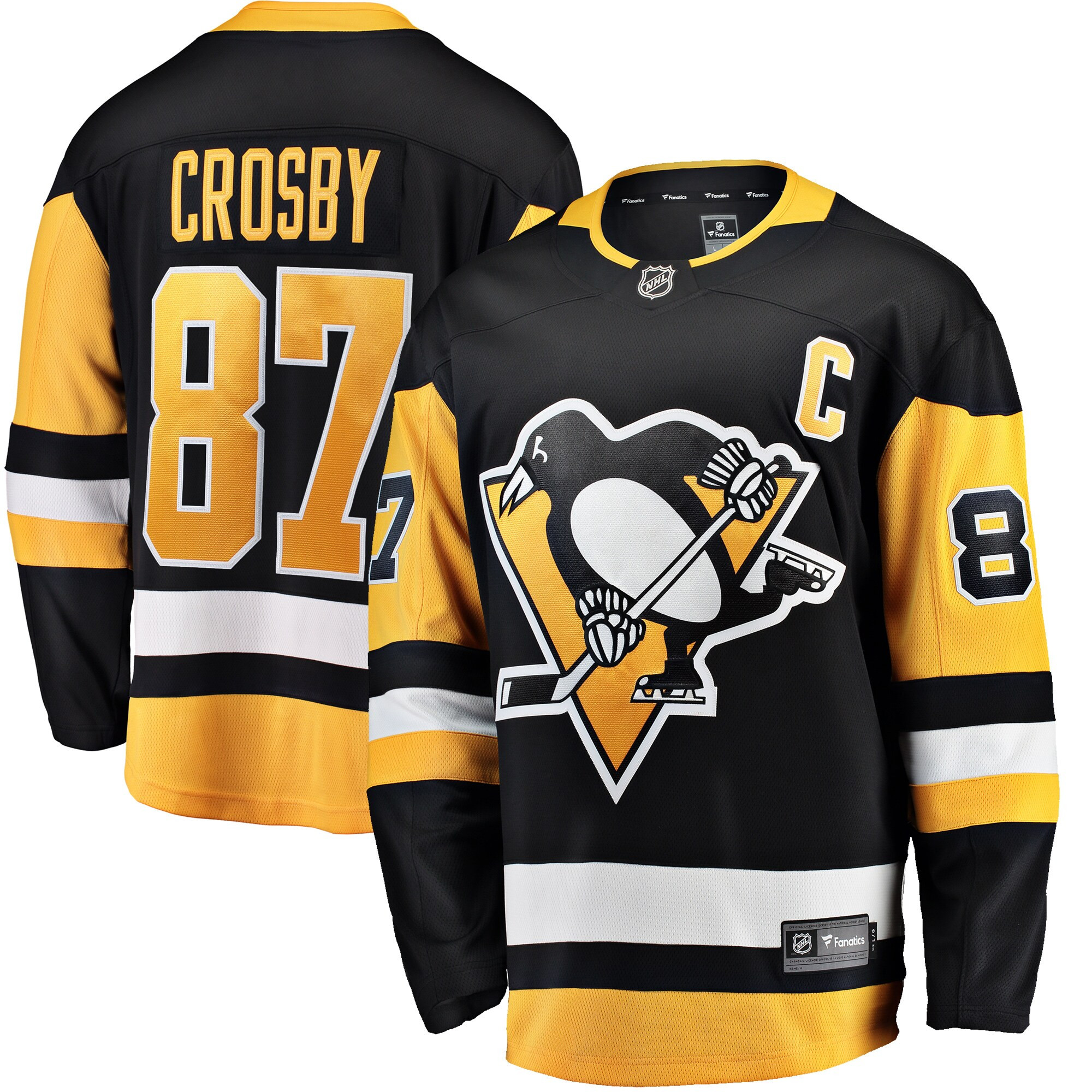 Men's Pittsburgh Penguins Sidney Crosby Fanatics Branded Black Breakaway Player Jersey | NHL Shop