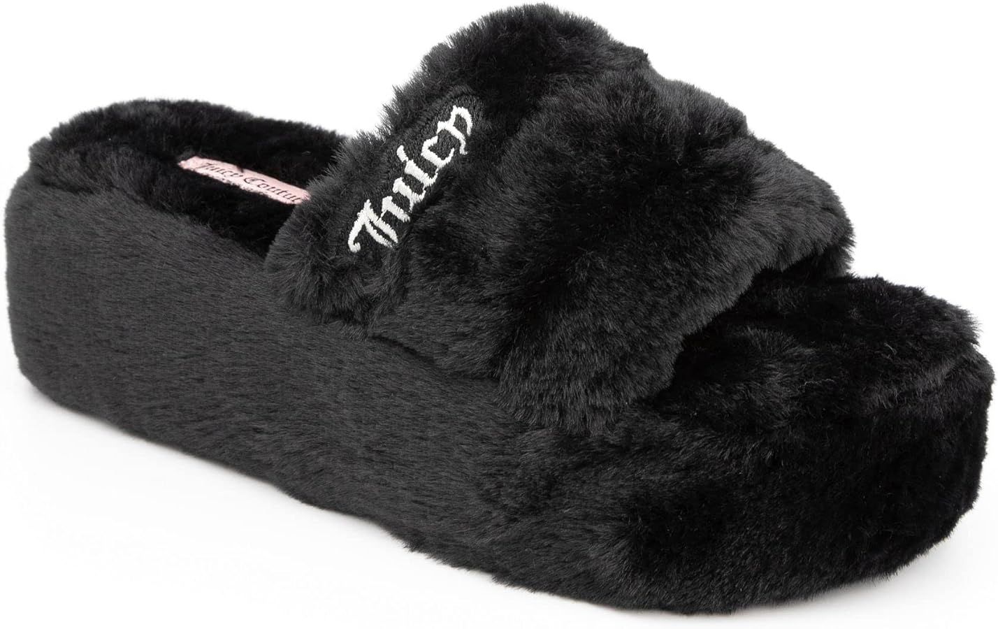 Juicy Couture Women's Slide Sandals With Faux Fur Slipper Sandals, Furry Slides, Womens Slip On S... | Amazon (US)