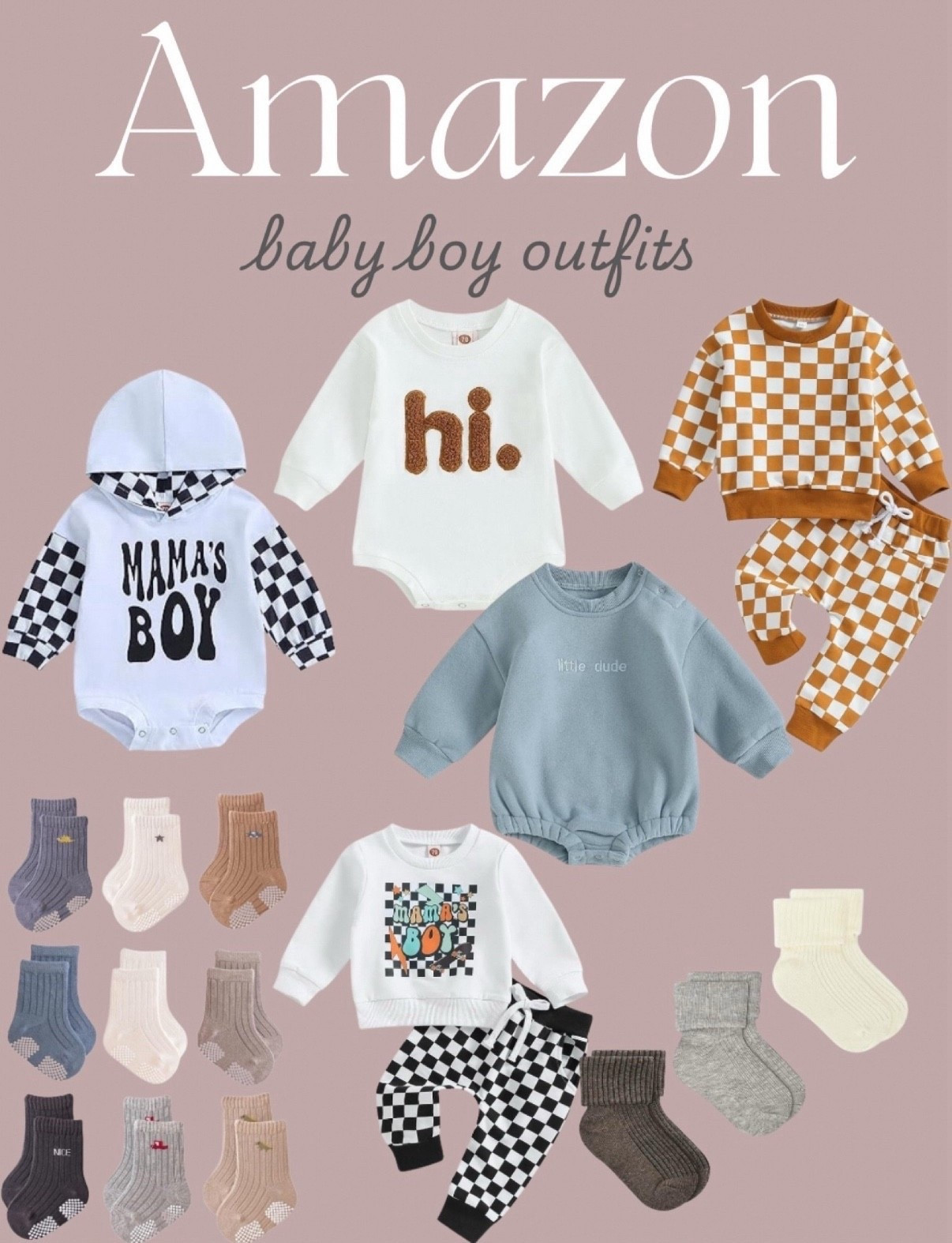 Amazon baby boy outfits! 

Baby boy, toddler clothes, baby onsie, amazon baby fashion, amazon baby, boho baby, baby shower, winter outfits for kids, winter outfits for babies
#amazon #baby #babyboy

#LTKKids #LTKFindsUnder50 #LTKBaby