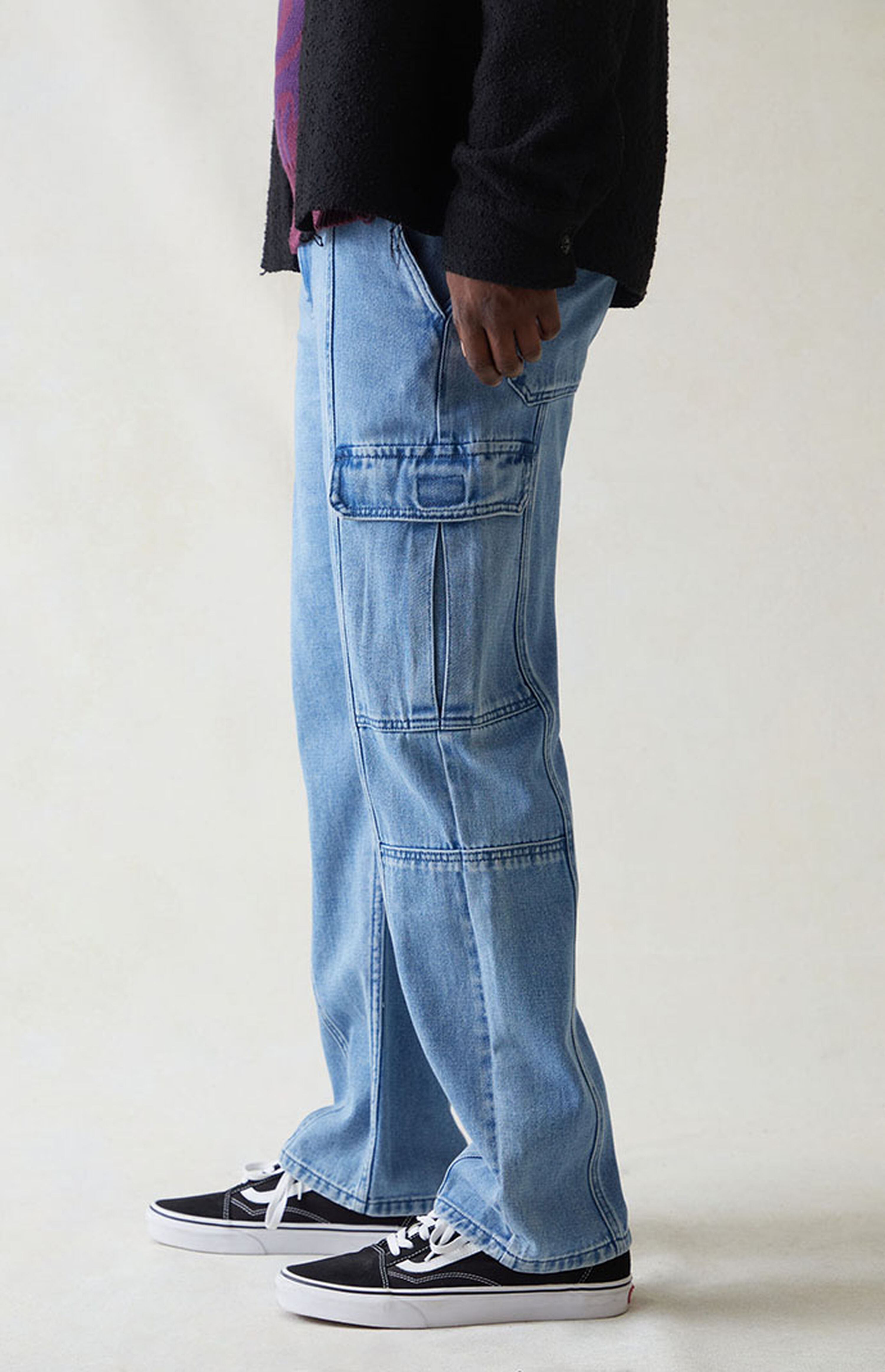 PacSun Indigo Straight Cargo Jeans | PacSun