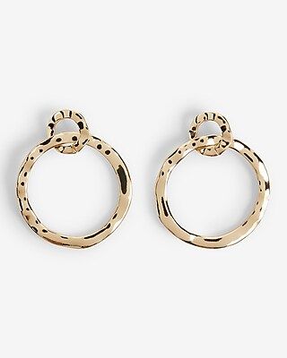 Hammered Linked Circle Earrings | Express