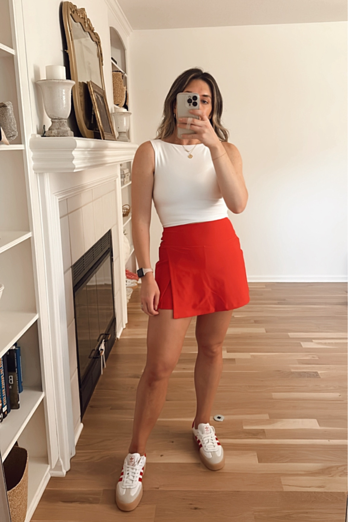 Abercrombie sale. Fourth of July outfit. 4th of July outfit. Red skirt. White top. Activewear. Skort. Casual chic. Mom chic. Mom outfit. Everyday outfit. Adidas sneakers. Sambae. Summer outfit. Festive outfit. Nashville outfit. #ltkfitness #ltksalealert

#LTKActive #LTKMidsize #LTKSummerSales