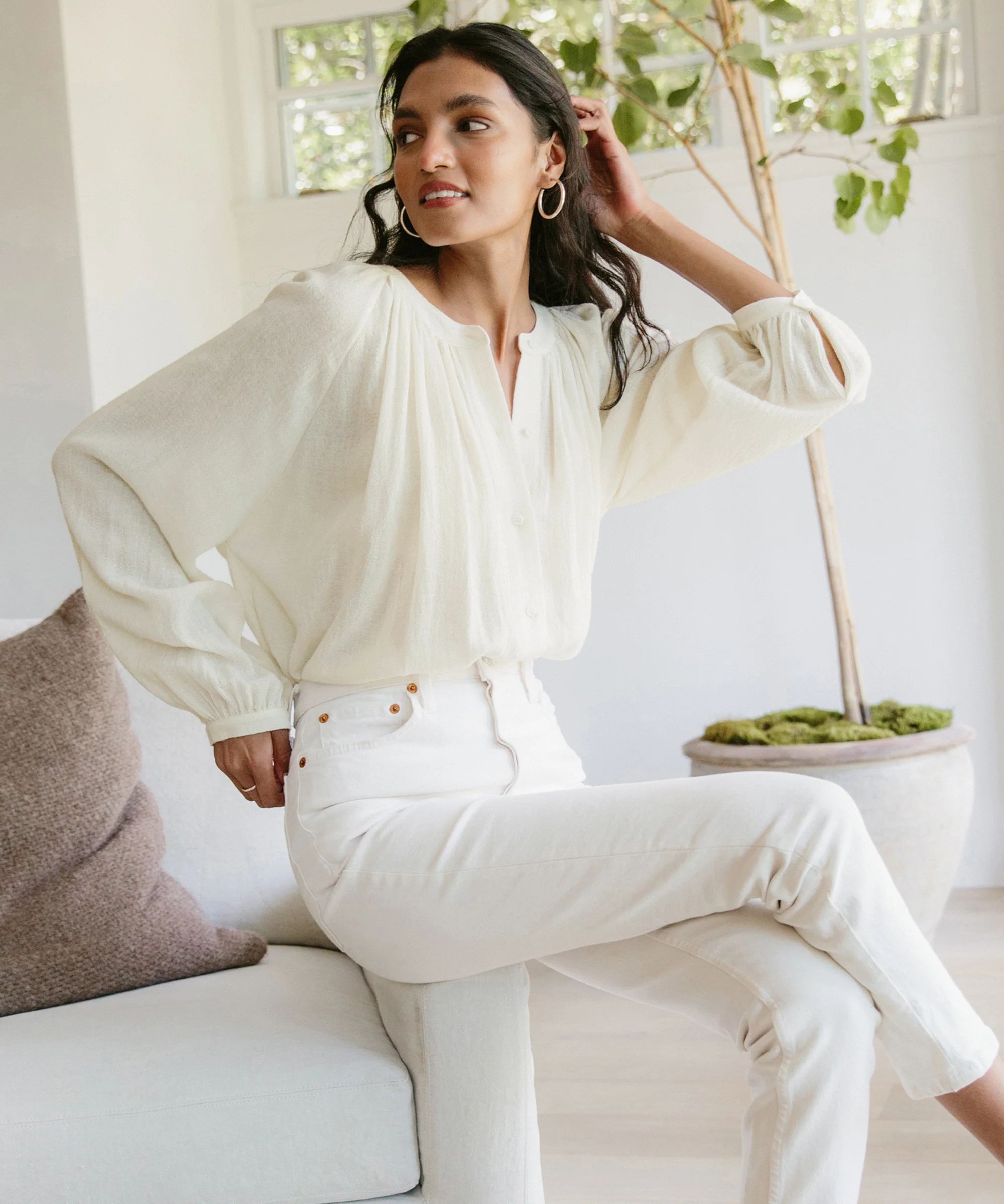 Long-Sleeve Willow Blouse | Jenni Kayne