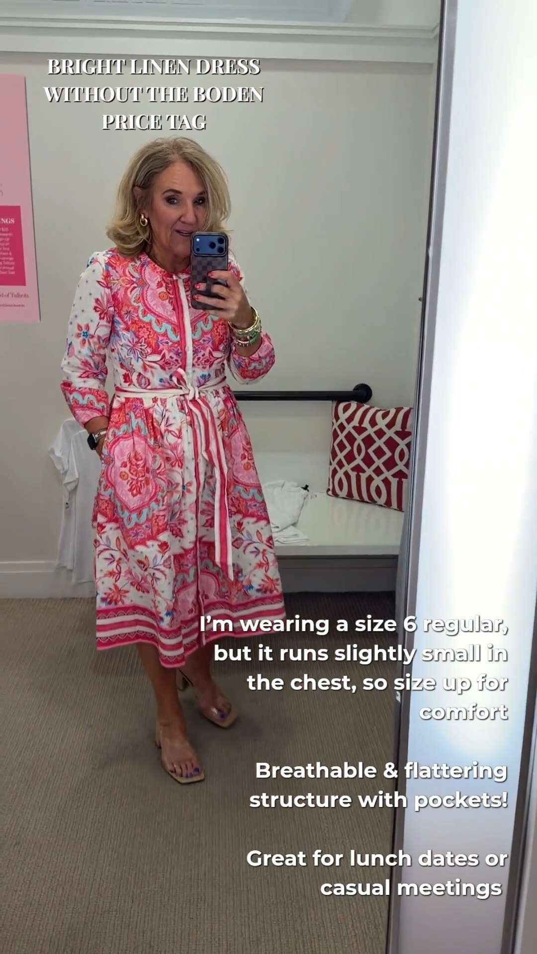 Tap the bell 🔔, heart ❤️ this post, and save for later!

Looking for a polished summer piece that doesn’t feel tight or overpriced?

This linen style gives you that elevated, tailored look without the high-end price tag. It’s breathable, easy to wear, and has just enough structure to feel put together.

Wearing a size 6 regular, but it’s a little snug through the midsection — I’d go up to an 8 regular for a more comfortable fit. Skip petite if you want this length.

Perfect for casual lunches, travel days, or anytime you want to look effortlessly pulled together.

If you’ve been eyeing pricier options, this is a smart alternative. 

 #LTKootd #LTKSeasonal #LTKOver40