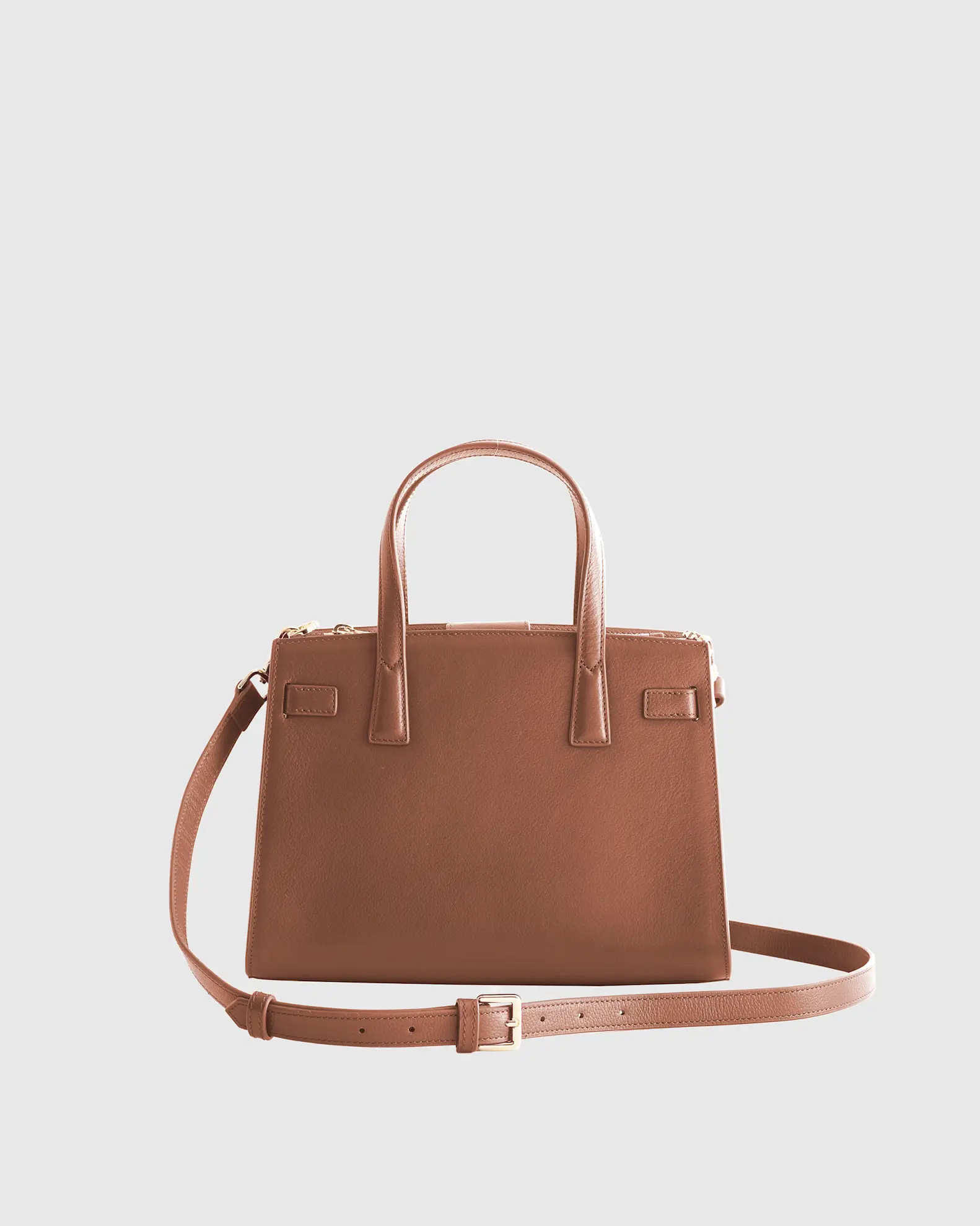 Italian Leather Small Triple Compartment Satchel | Quince