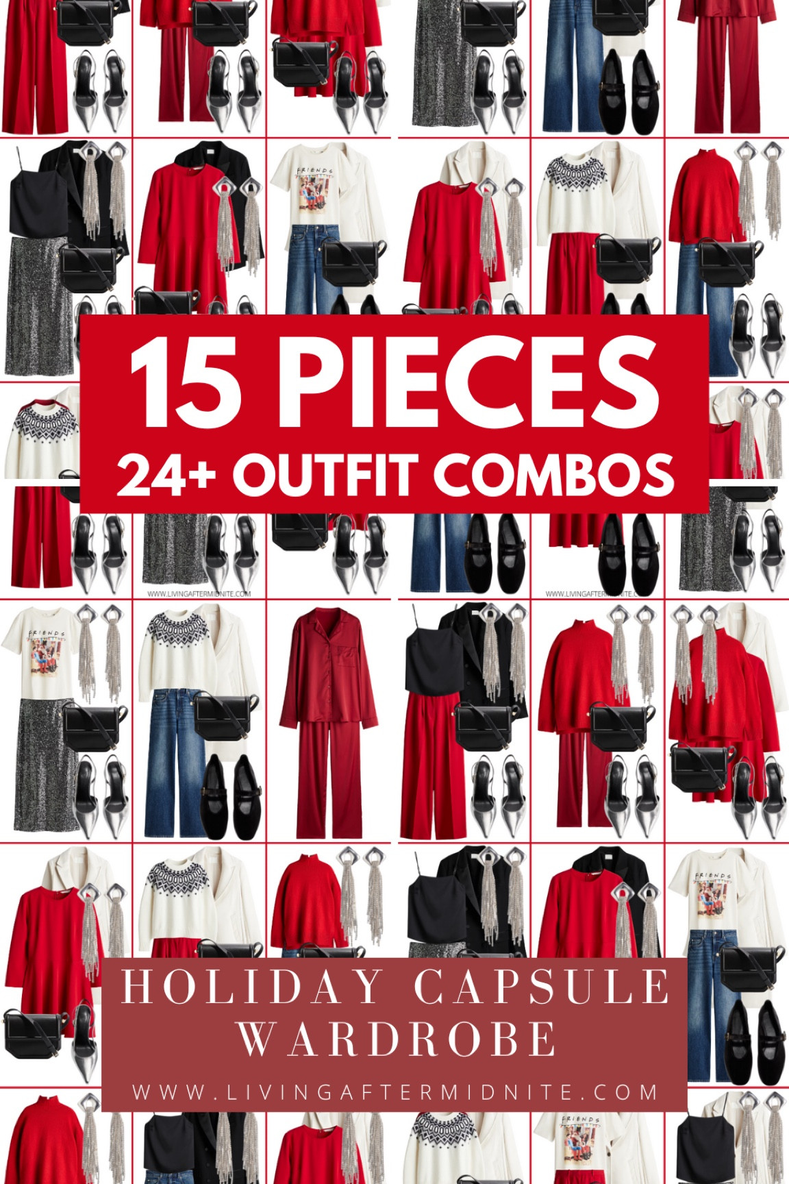 H&M Holiday Capsule Wardrobe filled with 15 holiday pieces that can create 24+ outfit combinations. Holiday outfits, christmas outfits, holiday style 

 #LTKHoliday #LTKSeasonal #LTKStyleTip
