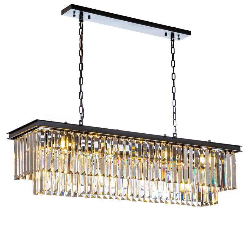 Cleaven 12-Light 50" Modern Luxury Fringe Crystal Chandelier For Dining Room | Wayfair North America