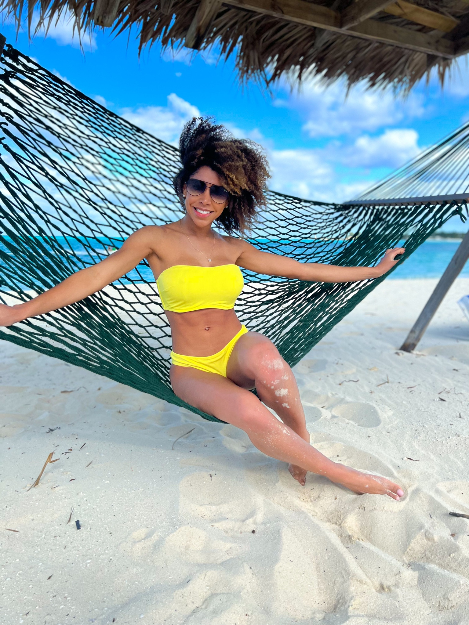 Mentally I’m here 🌴. Loved this suit for my beach vacay in the Bahamas! And it’s on sale 🤩

Frankies Bikinis. Resort wear. Beachwear. Quay sunglasses. Sunnies. Strapless swimsuit. Yellow bikini. Swim. Beach  

#LTKtravel #LTKswim #LTKSale