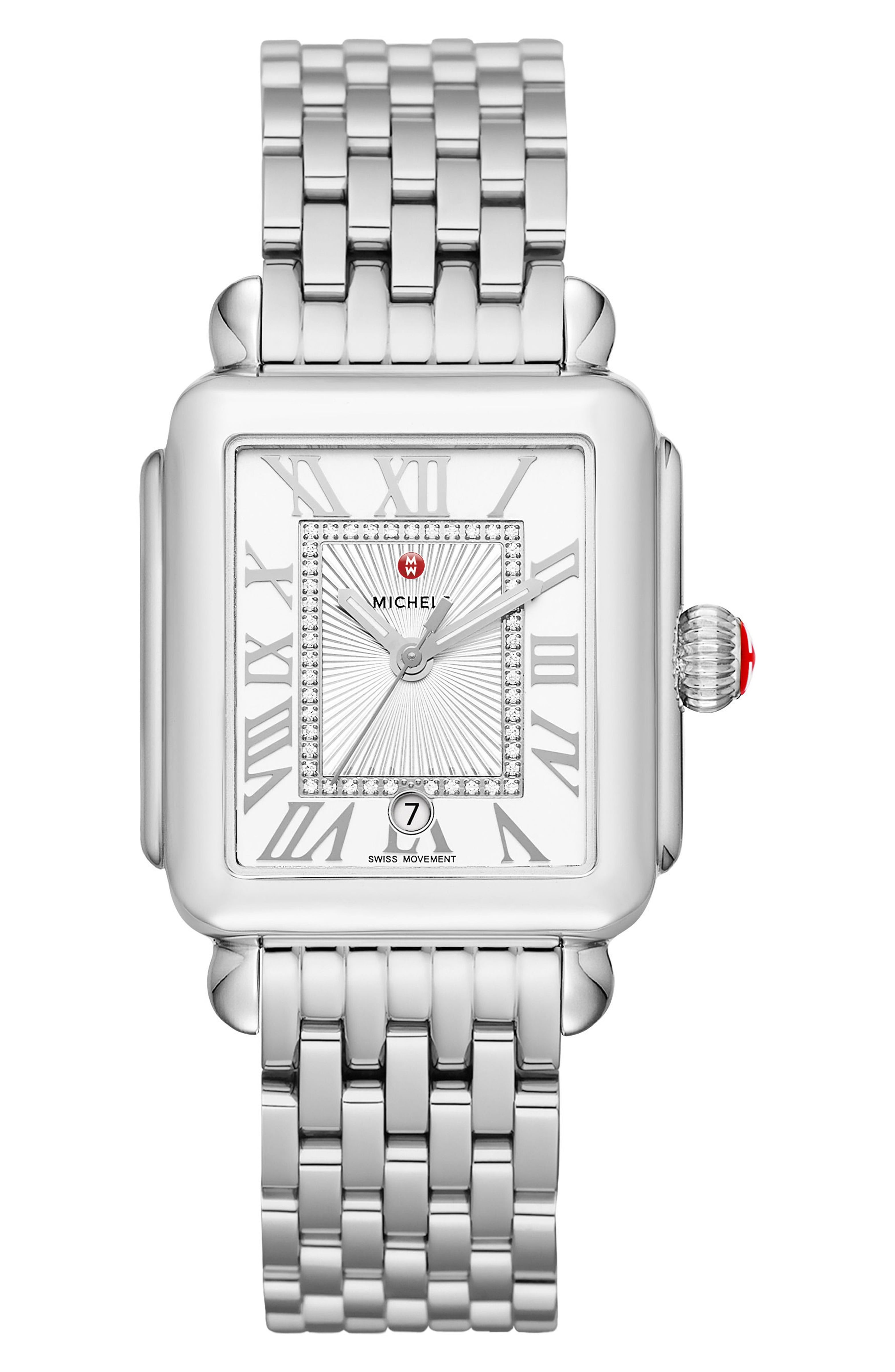 Deco Madison Diamond Dial Watch Case, 33mm x 35mm | Nordstrom