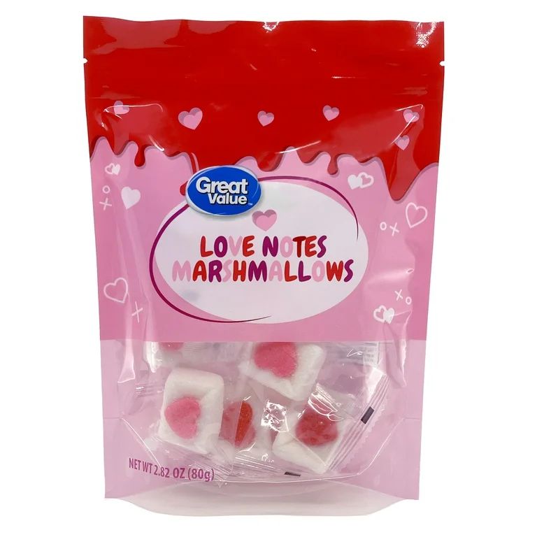 Great Value Red and Pink Love Notes Marshmallow Floaties, 2.82 oz | Walmart (US)