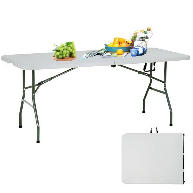 YRLLENSDAN 6FT Folding Table, Folding Banquet Table Collapsible Table Portable Folding Tables for... | Walmart (US)