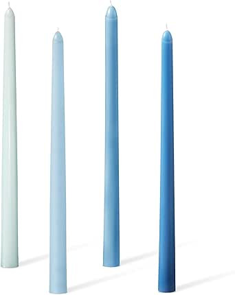 11.81'' 4pcs Taper Candles Sticks, Long Tall Thin Candles Unscented Smokeless Gradient Color Tape... | Amazon (US)
