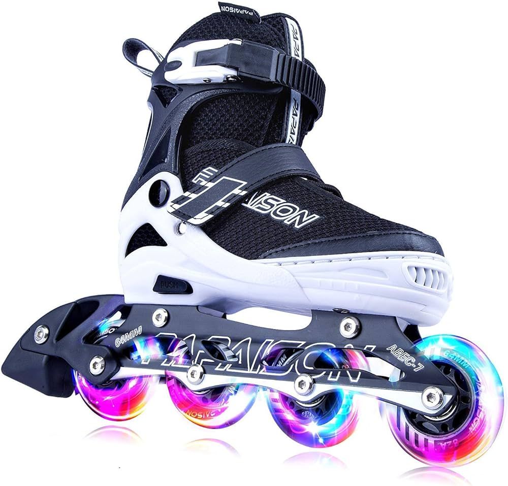 Amazon.com : PAPAISON Adjustable Inline Skates for Kids and Adults with Full Light Up Wheels, Out... | Amazon (US)