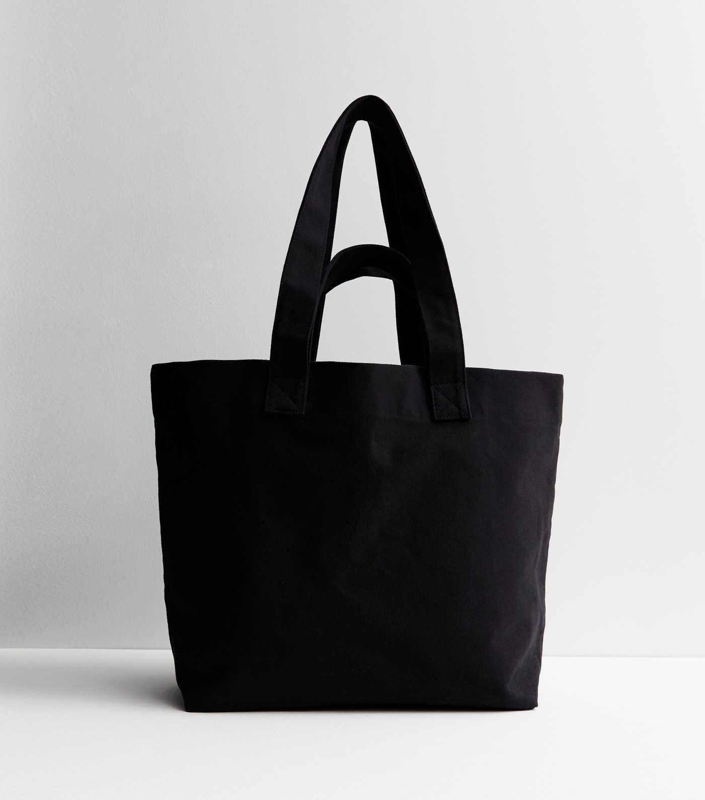 Black Comme Ci Large Canvas Logo Tote Bag
						
						Add to Saved Items
						Remove from Saved... | New Look (UK)