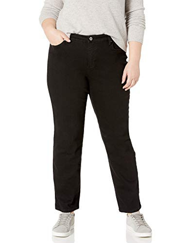 Bandolino womens Plus Size Mandie Signature Fit 5 Pocket Jeans, Saturated Black, 18 US | Amazon (US)