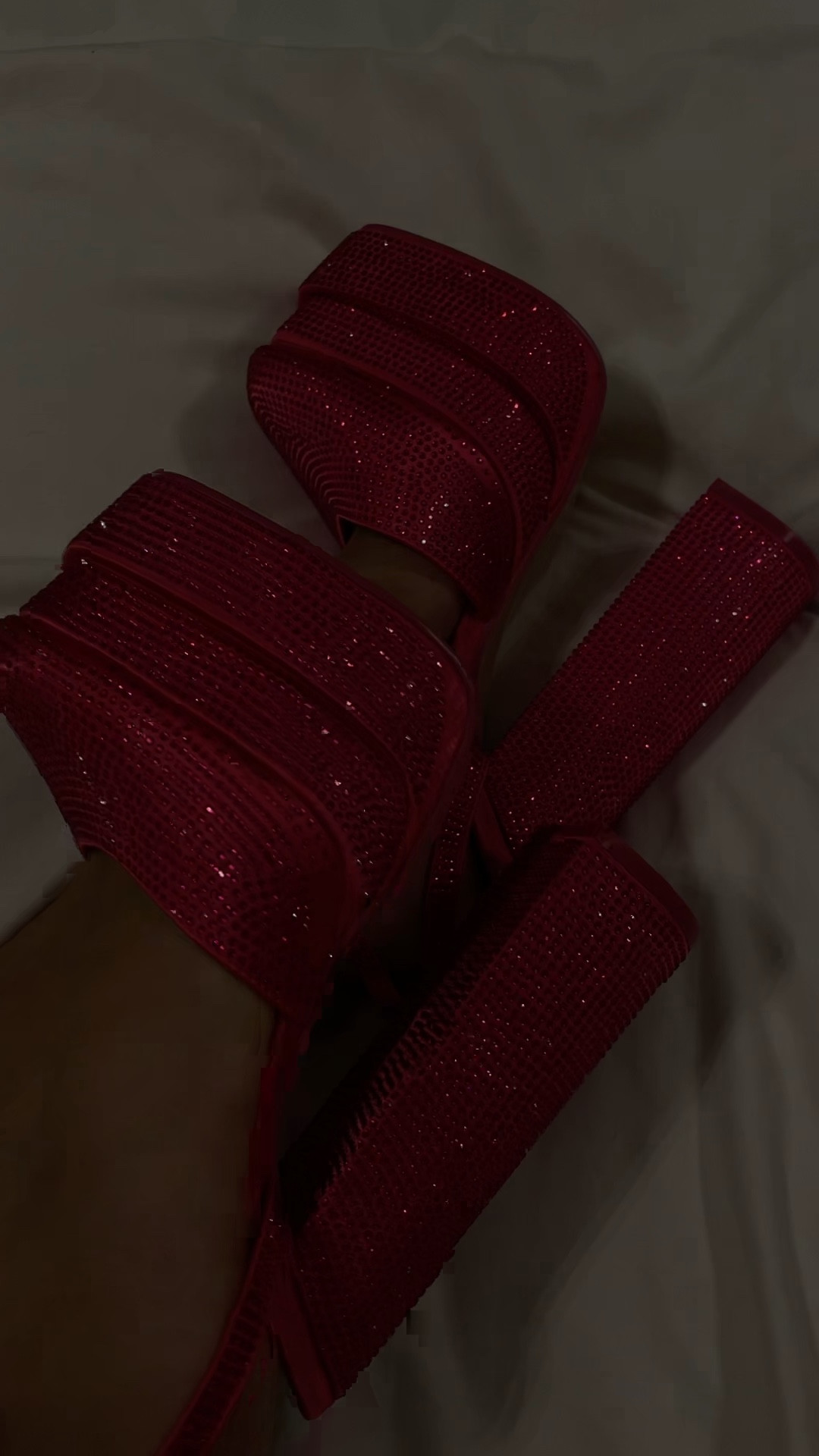 Pink diamanté platform heels 

#LTKparties #LTKshoecrush #LTKSeasonal