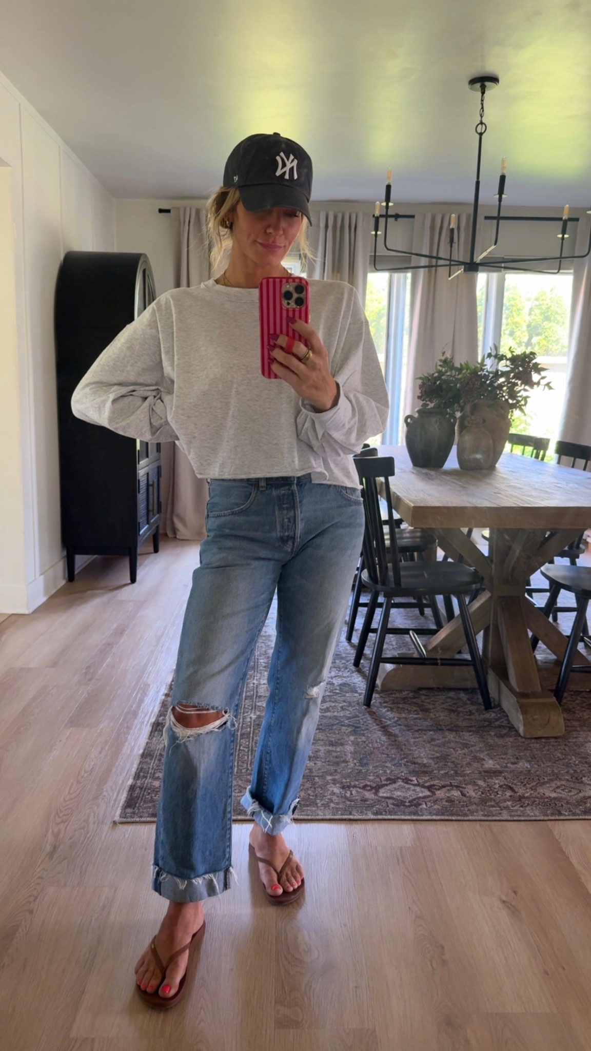 Top: small 
Jeans: 26