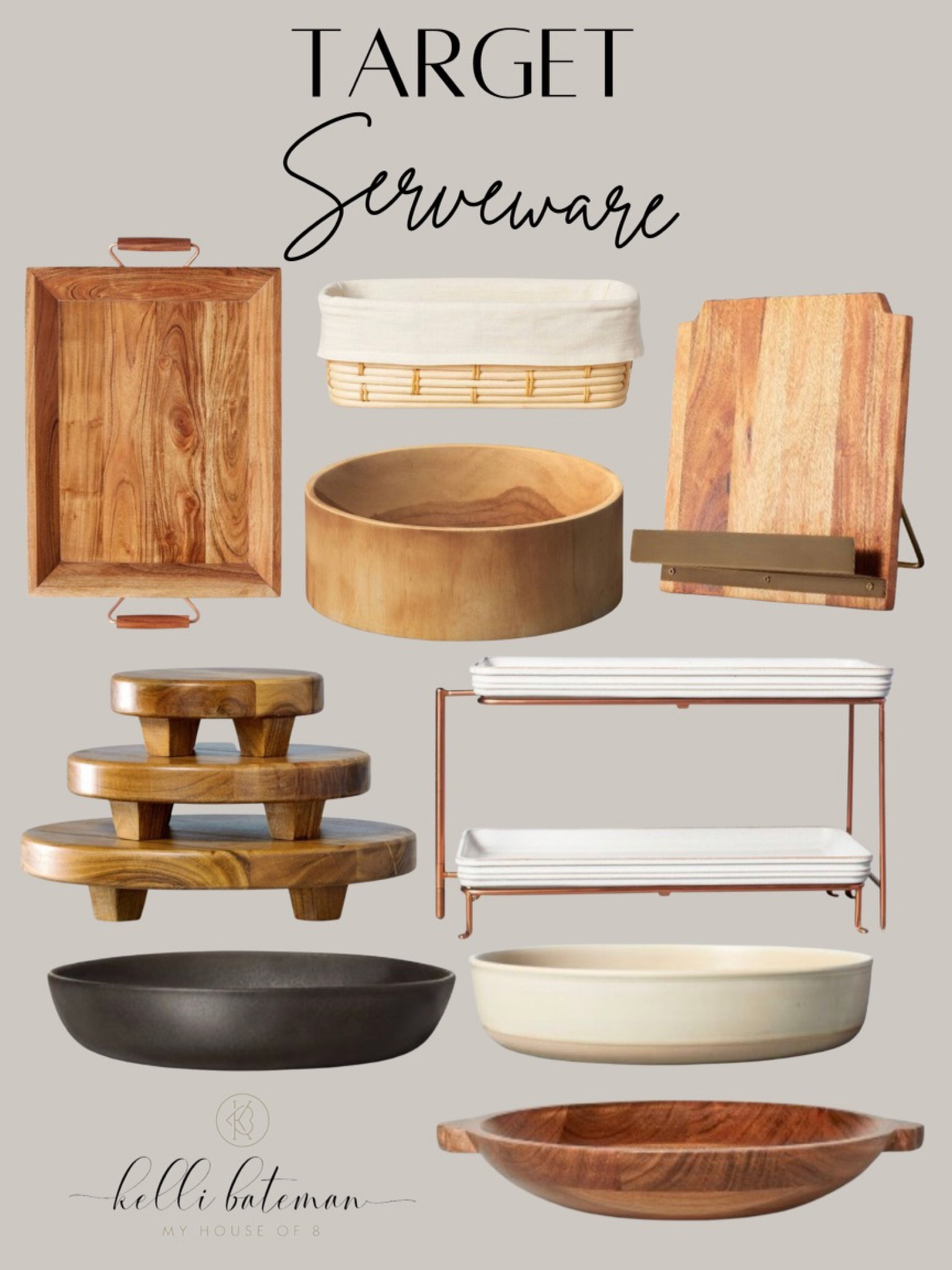 Target kitchen and serveware. Platters, trays, serving bowls, tiered trays, wooden boards and bread baskets. 


#LTKunder100 #LTKhome #LTKunder50