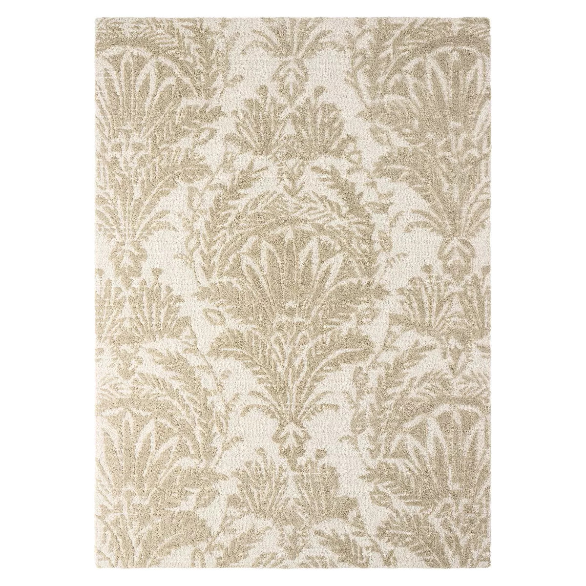 NICOLE MILLER NEW YORK Mod Damask Chambray Handcrafted Area Rug, 100% Wool Rug, Taupe, 9'x12' | Target