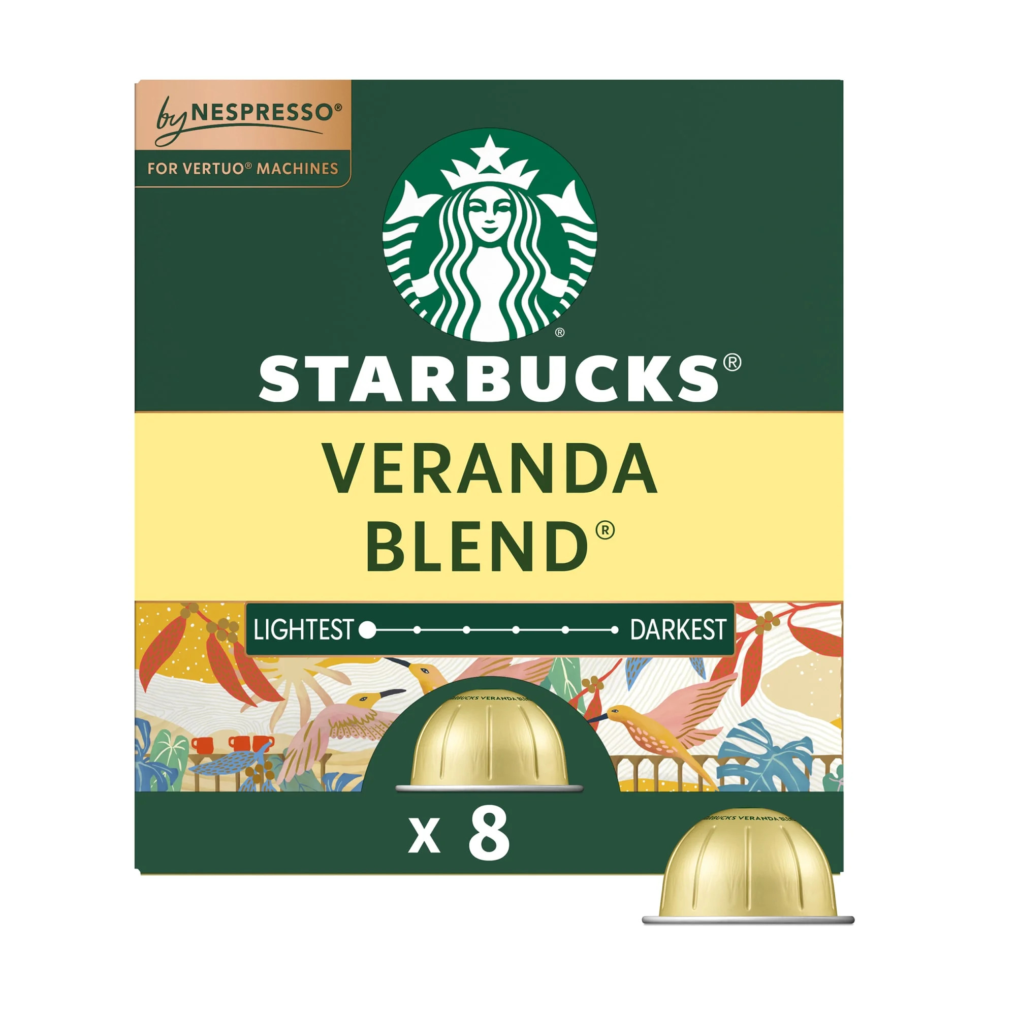 Starbucks by Nespresso Vertuo, Veranda Blend, Starbucks Blonde Roast Nespresso Pods, 8 ct | Walmart (US)